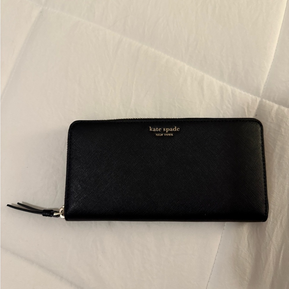 Kate Spade Black Zip-Around Wallet
